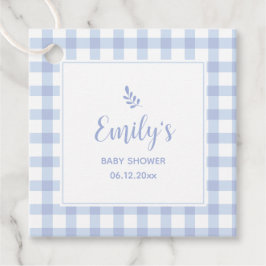 Blue Gingham Boy Baby shower Bedankt voor je komst Bedankjes Labels