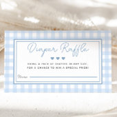 Blue Gingham Boy Baby shower Luier Raffle Kaart