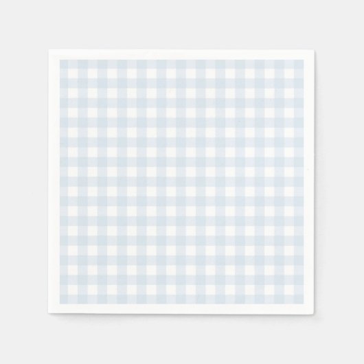 Blue Gingham Boy Baby shower Servet (Voorkant)