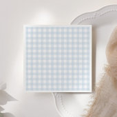 Blue Gingham Boy Baby shower Servet