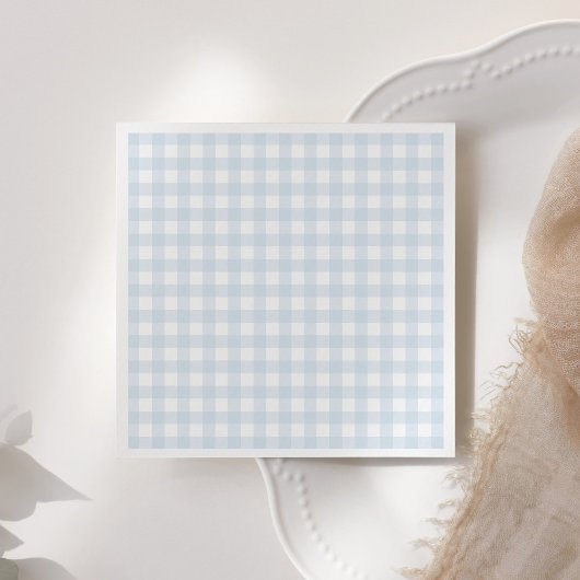 Blue Gingham Boy Baby shower Servet