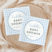 Blue Gingham Boy Baby shower Servet