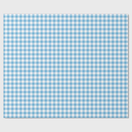 Blue Gingham Cadeaupapier (Vlak)