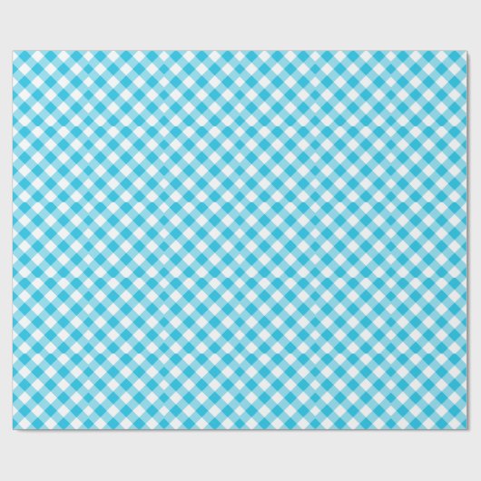 "Blue Gingham" Cadeaupapier (Vlak)