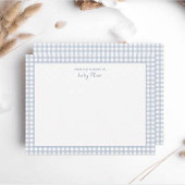 Blue Gingham check Baby boy Flat Bedankt