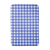 Blue Gingham Check Badmat (Voorkant Verticaal)