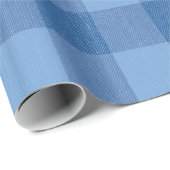 Blue Gingham Check Cadeaupapier (Rol Hoek)