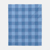 Blue Gingham Check Fleece Deken (Voorkant)