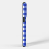 Blue Gingham Check Monogram Case-Mate iPhone Case (Achterkant / Rechts)