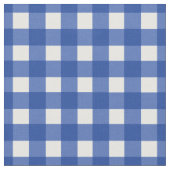 Blue Gingham Check Stof (Close Up)