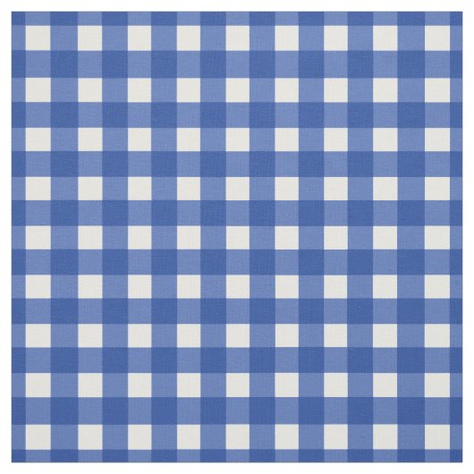Blue Gingham Check Stof (Swatch)