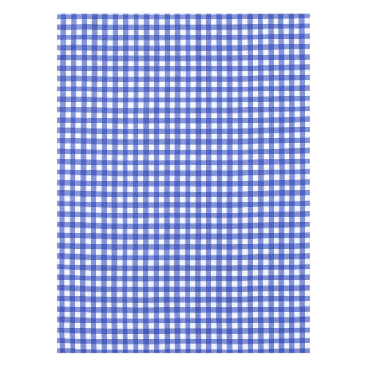 Blue Gingham Check Tafelkleed (Voorkant)