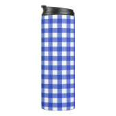 Blue Gingham Check Thermosbeker (Geroteerd rechts)