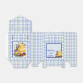Blue Gingham Checker verjaardagsfeestje Bedankdoosjes (Uitgevouwen)
