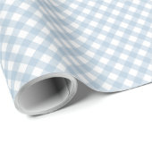 Blue gingham cheques eenvoudige schattige plaid cadeaupapier (Rol Hoek)