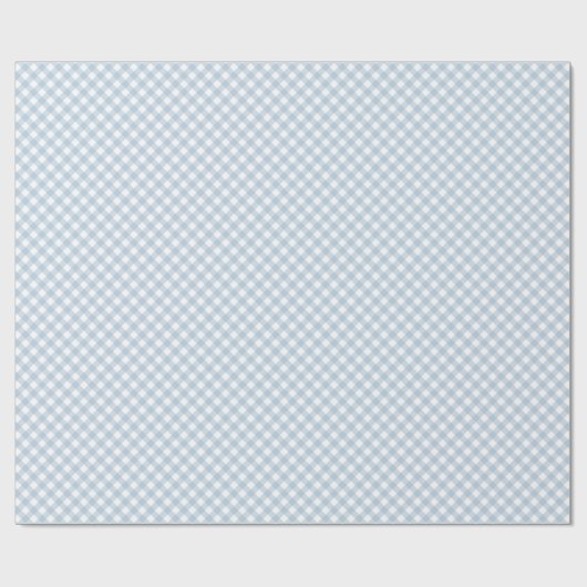 Blue gingham cheques eenvoudige schattige plaid cadeaupapier (Vlak)