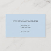 Blue Gingham Country Boerderij Shabby Chic Visitekaartje (Achterkant)