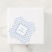 Blue Gingham Custom Cadeft Label (In situ)