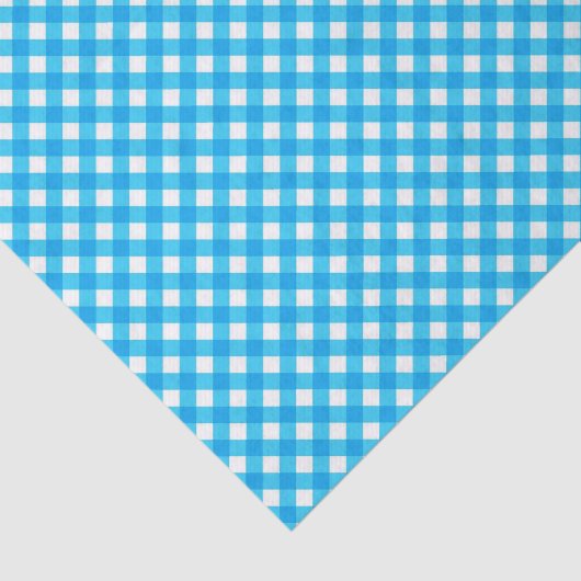 Blue Gingham Custom Text Tissuepapier (Detail)