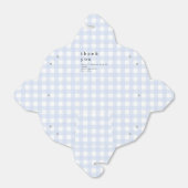 Blue Gingham Dank u picknick Baby shower Bedankdoosjes (Uitgevouwen)