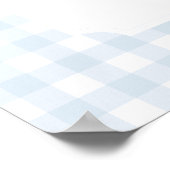 Blue Gingham Duck Baby shower Welkomstbord Poster (Hoek)
