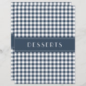 Blue Gingham Farmhouse Family Recipe Organizers (Voorkant / Achterkant)