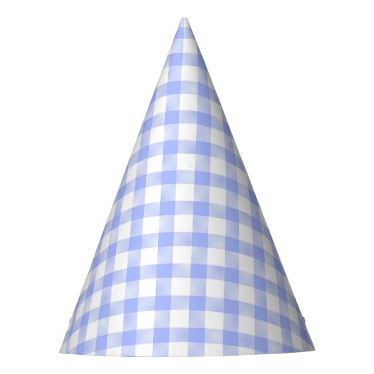 Blue Gingham Feesthoedjes (Voorkant)