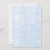 Blue Gingham Floral Baby shower Kaart (Achterkant)