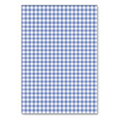 blue gingham Food Tent Cards Kaart (Achterkant)