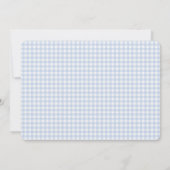 Blue Gingham gepersonaliseerd Notitiekaartje (Achterkant)