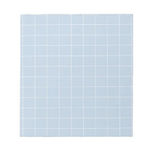 Blue Gingham geruit klassieke stijlvolle briefpapi Notitieblok