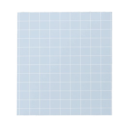 Blue Gingham geruit klassieke stijlvolle briefpapi Notitieblok (Voorkant)