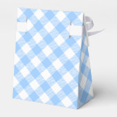 Blue Gingham geruite patroon gunst box Bedankdoosjes (Achterkant)