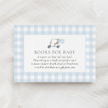 Blue Gingham Golf Baby shower Boeken voor Baby Informatiekaartje<br><div class="desc">Nodig vrienden en familie uit om een boek voor baby mee te nemen met deze elegante golfkastkaart van het baby shower.</div>