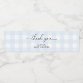 Blue Gingham Hartelijk dank voor het etiket op de  (Enkel label)