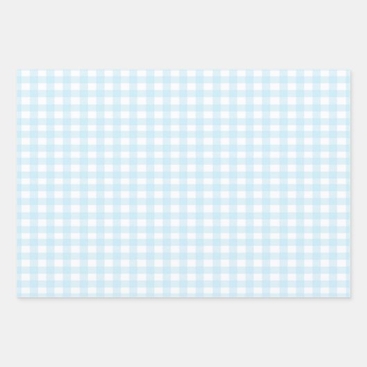Blue Gingham Inpakpapier Vel (Voorkant)