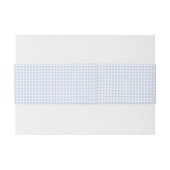 Blue Gingham Invitation Belly Band Uitnodigingen Wikkel (Achterkant Voorbeeld)