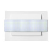 Blue Gingham Invitation Belly Band Uitnodigingen Wikkel (Voorkant Voorbeeld)