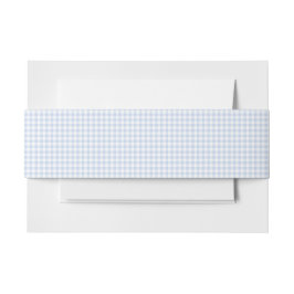Blue Gingham Invitation Belly Band Uitnodigingen Wikkel
