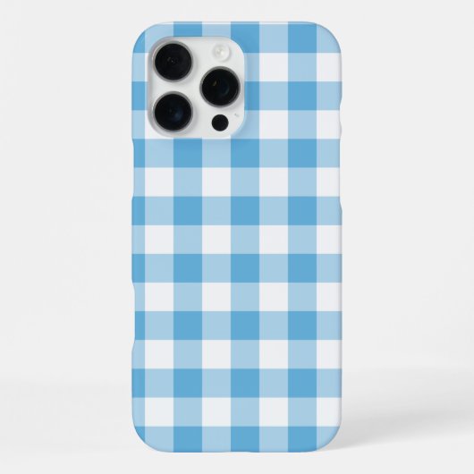 Blue Gingham iPhone Hoesje (Achterkant)