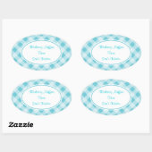 Blue Gingham Keuken Stickers (Vel)