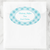 Blue Gingham Keuken Stickers (Tas)