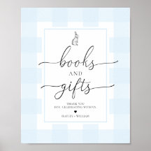 Blue Gingham konijntje boeken en geschenken