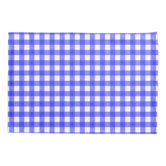 Blue Gingham Kussensloop (Achterkant)