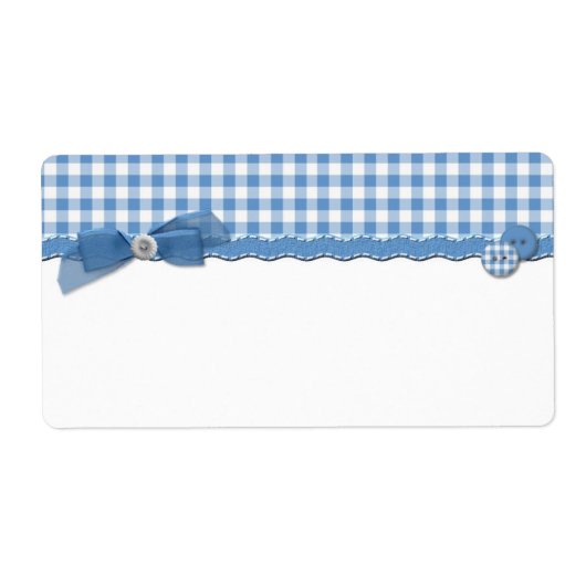 Blue Gingham Label (Voorkant)