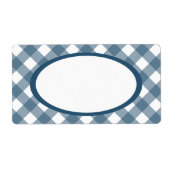 Blue Gingham Labels (Voorkant)