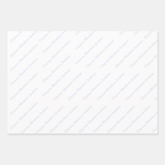 Blue Gingham Laurel Crest Inpakpapier Vel (Voorkant 3)