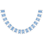 Blue Gingham Monogram Picnic Bunting Banner (Alle)