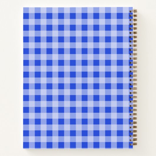 Blue Gingham Notitieboek (Achterkant)