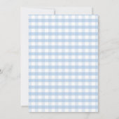 Blue Gingham Oh Snap Christmas Boy Baby shower Kaart (Achterkant)